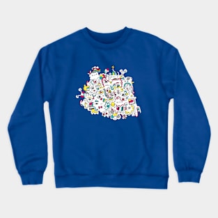 Happy cloud doodle Crewneck Sweatshirt